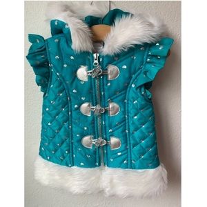 Little Lass Faux Fur Winter Vest